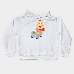 Cat Dimsum Cart Kids Hoodie